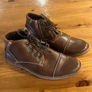 Deer Stags Big Boy Kids' Hamlin Brown Dress Comfort Cap Toe Boot Size 1M